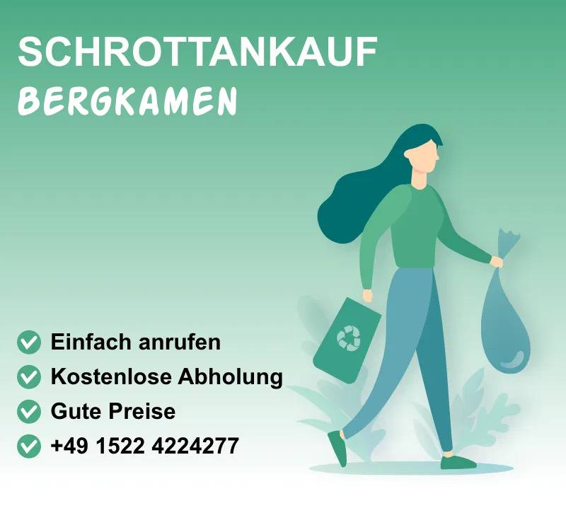 Schrottankauf Bergkamen
Altmetallankauf in Bergkamen
Schrotthandel Bergkamen
Schrottabholung Bergkamen
